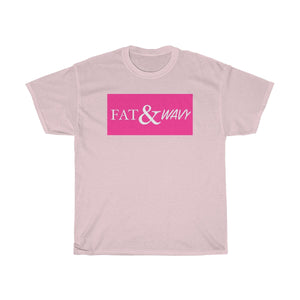 FAT & WAVY BOX LOGO Unisex Heavy Cotton Tee