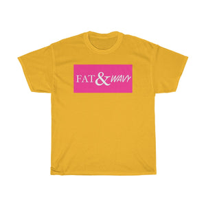 FAT & WAVY BOX LOGO Unisex Heavy Cotton Tee