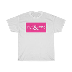 FAT & WAVY BOX LOGO Unisex Heavy Cotton Tee