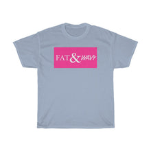 Load image into Gallery viewer, FAT &amp; WAVY BOX LOGO Unisex Heavy Cotton Tee