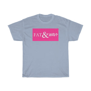 FAT & WAVY BOX LOGO Unisex Heavy Cotton Tee