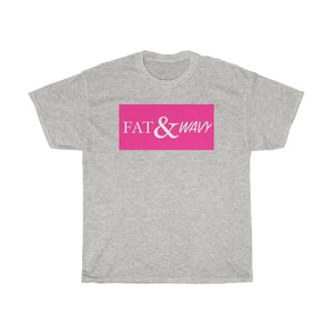 FAT & WAVY BOX LOGO Unisex Heavy Cotton Tee