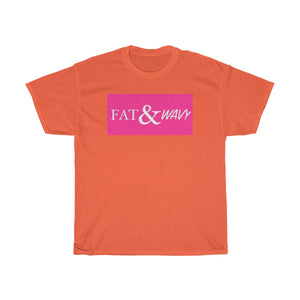 FAT & WAVY BOX LOGO Unisex Heavy Cotton Tee